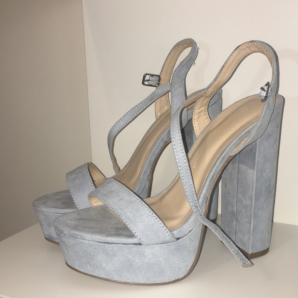 Baby blue heels
